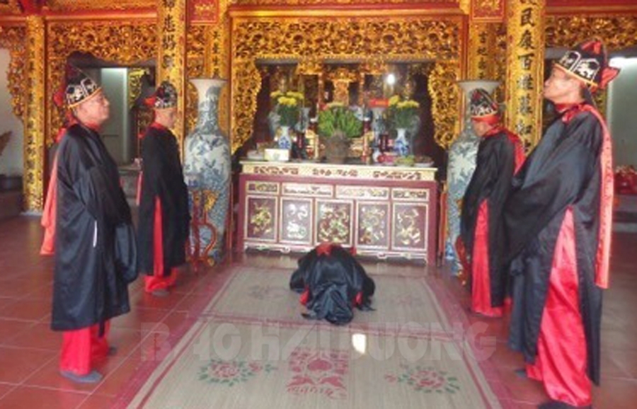 Nét đẹp lễ thượng điền tại khu di tích lịch sử đền Cao (Hải Dương)