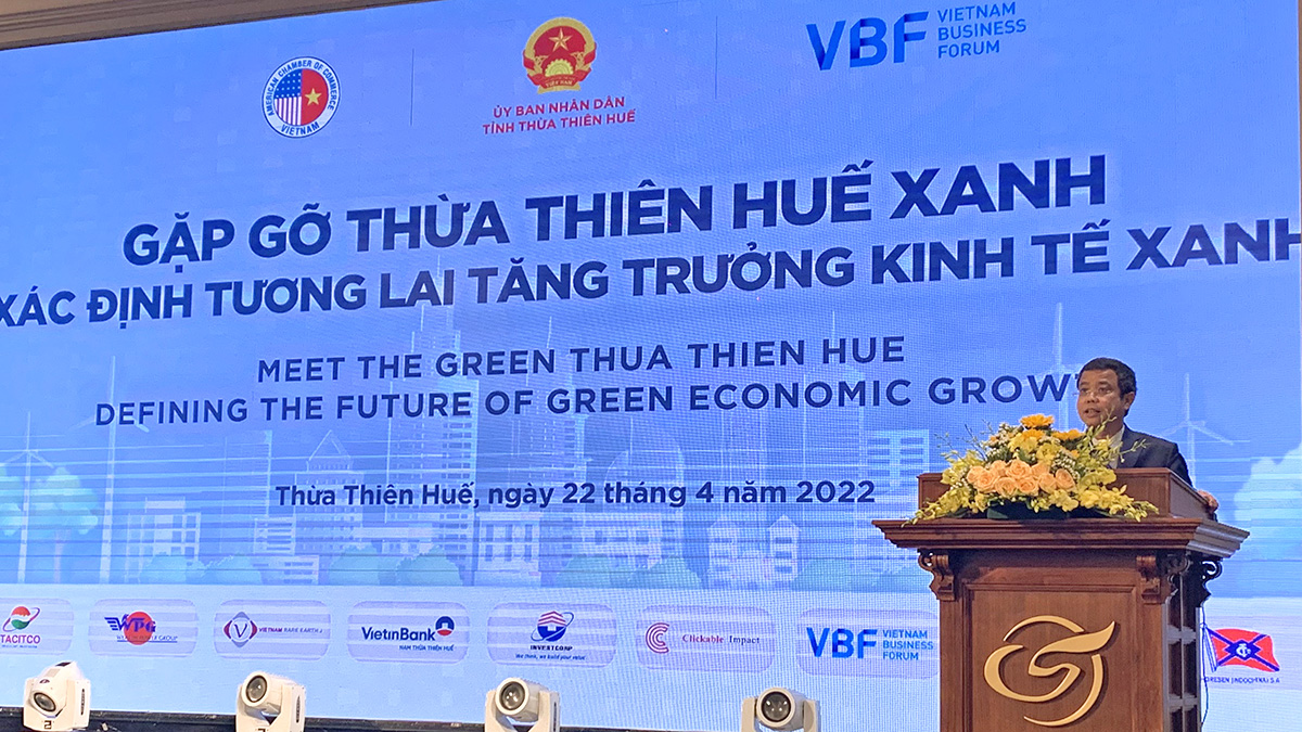 Phó Tổng cục trưởng Nguyễn Lê Phúc dự Hội nghị “Gặp gỡ Thừa Thiên Huế xanh: Xác định tương lai tăng trưởng kinh tế xanh