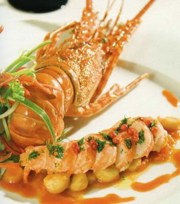 Gỏi tôm hùm sashimi