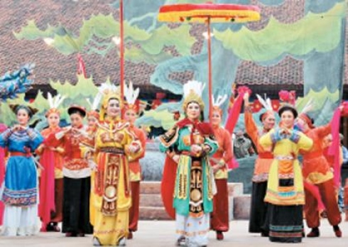 Lễ hội kỷ niệm 1972 năm khởi nghĩa Hai Bà Trưng tại phường Đồng Nhân. Ảnh: Báo Nhân dân