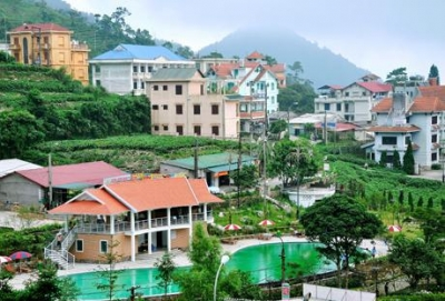 Một góc khu du lịch nghỉ dưỡng Tam Ðảo (Vĩnh Phúc).