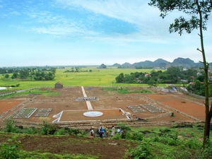 Toàn cảnh Đàn Tế Nam Giao chụp từ núi Đún Sơn. (Ảnh: Nguyễn Văn Kự/Vietnam+)