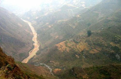 Sông Nho Quế, Hà Giang nhìn từ trên cao.