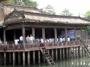 Toàn cảnh di tích Xung Khiêm Tạ trong ngày khởi công trùng tu. (Ảnh: Quốc Việt/TTXVN)